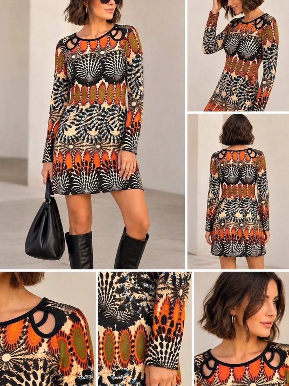Aryeh Geometric Mini Dress